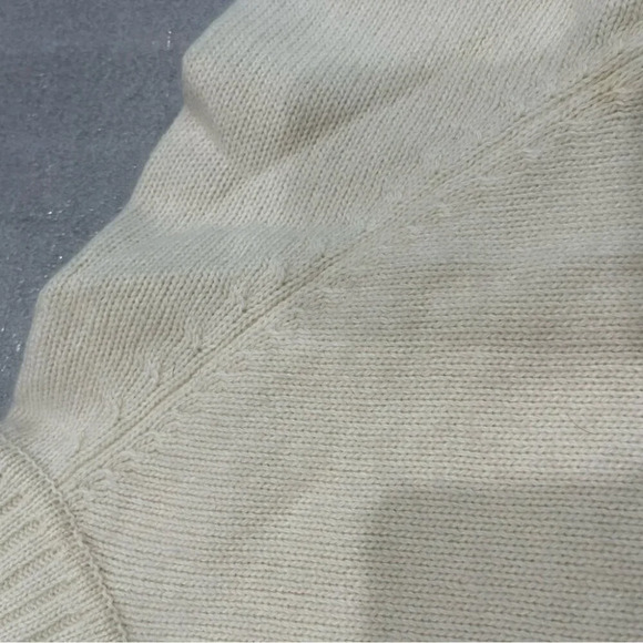 [S] Lauren Ralph Lauren Ivory Wool Angora Cashmere Turtleneck Knit Sweater - Picture 5 of 9
